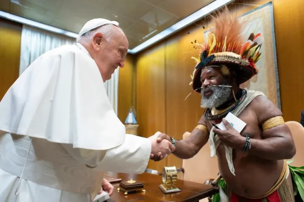 Pope visists natives