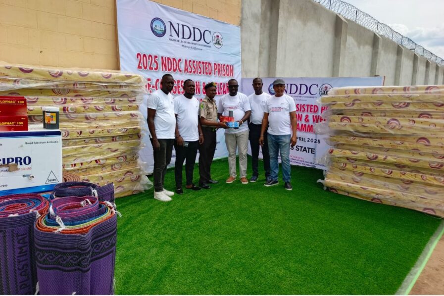 The NDDC, in partnership with NGOs, has provided medications and relief materials to inmates at the Port Harcourt Maximum Correctional Centre as part of its welfare and prison decongestion initiative.
