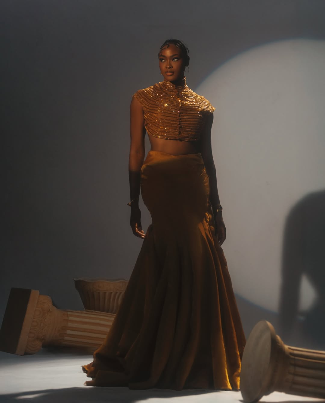 Angel Anosike wearing Yemi Shoyemi | Photo: Lasalvy