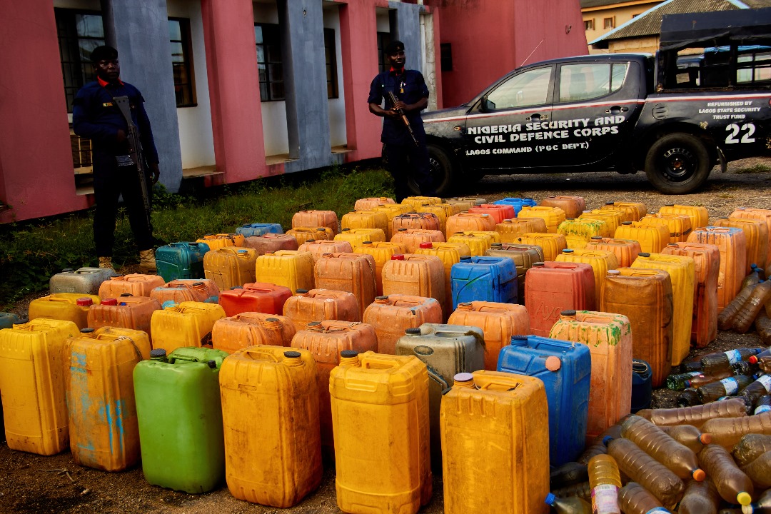 Seized jerry cans