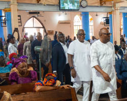 iFubara at the St. Cyprain’s Church, Anglican Communion in Port Harcourt, Rivers State on Sunday