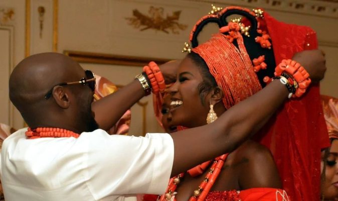 2Baba ties traditional wedding knot with Natasha Osawaru.