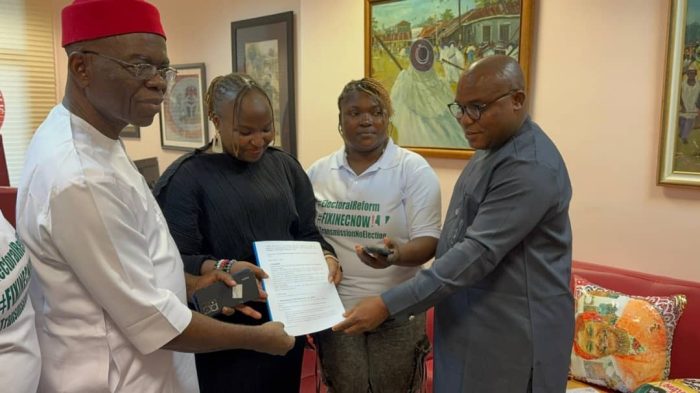 NERCO Patron, Professor Theophilus Ndubuaku, Senior Legislative aide to Senator representing FCT, Dr. Mercy Kwabe, Director of Mobilization, NERCO, for FCT. Mary Nwokoro and the converner of the coalition for FCT, Ugochukwu Okoro, during an advocacy visit Last Friday.