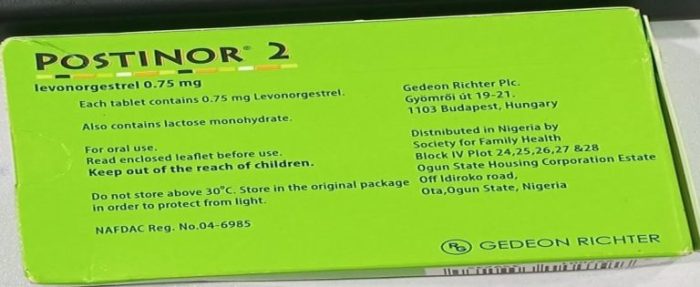 NAFDAC warns against fake Postinor-2 pills circulating in Nigeria