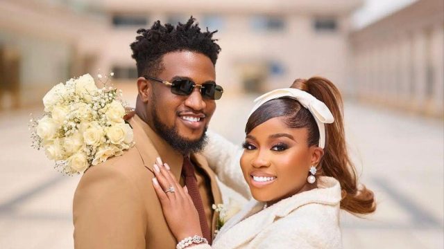 Veekee James and her husband Femi