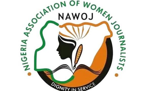 The image is the logo for the Nigeria Association of Women Journalists (NAWOJ).