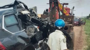 Accidented vehicle of world boxing champion Anthony Joshua