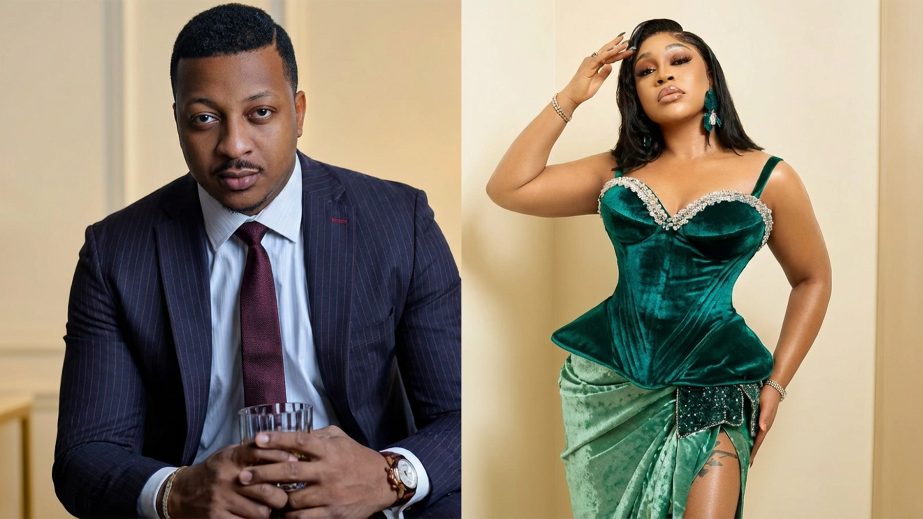 Actor IK Ogbonna and Rita Dominic
