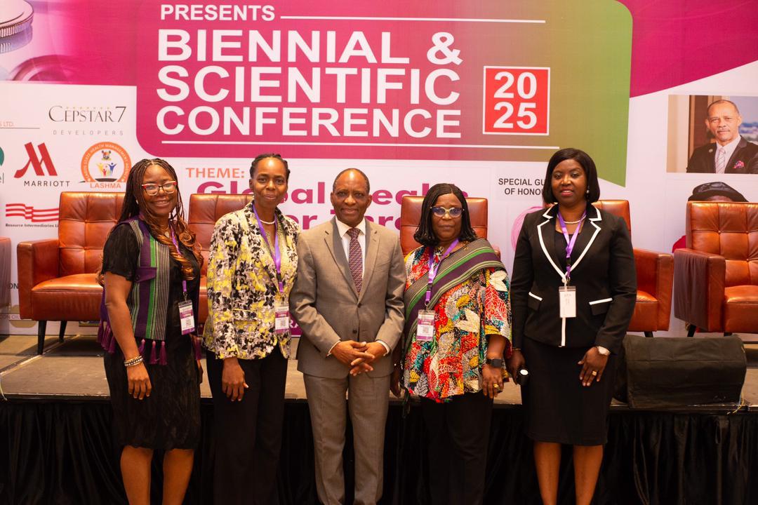 From left to right, Prof. Modupe Akinyinka, Dr. Tolu Olufunlayo, Prof. Adesegun Fatusi, Prof. Yetunde Kuyinu and Prof. Ololade Wright