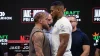 Jake Paul, left, and Anthony Joshua, right. PHOTO AP