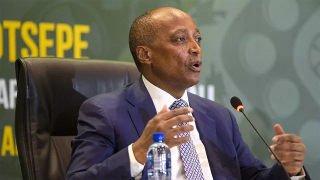 President of the Confederation of African Football (CAF) Patrice Motsepe. (Photo by Phill Magakoe AFP)