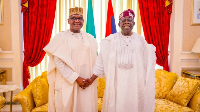 President of the Dangote Group, Alhaji Aliko Dangote and President Bola Tinubu