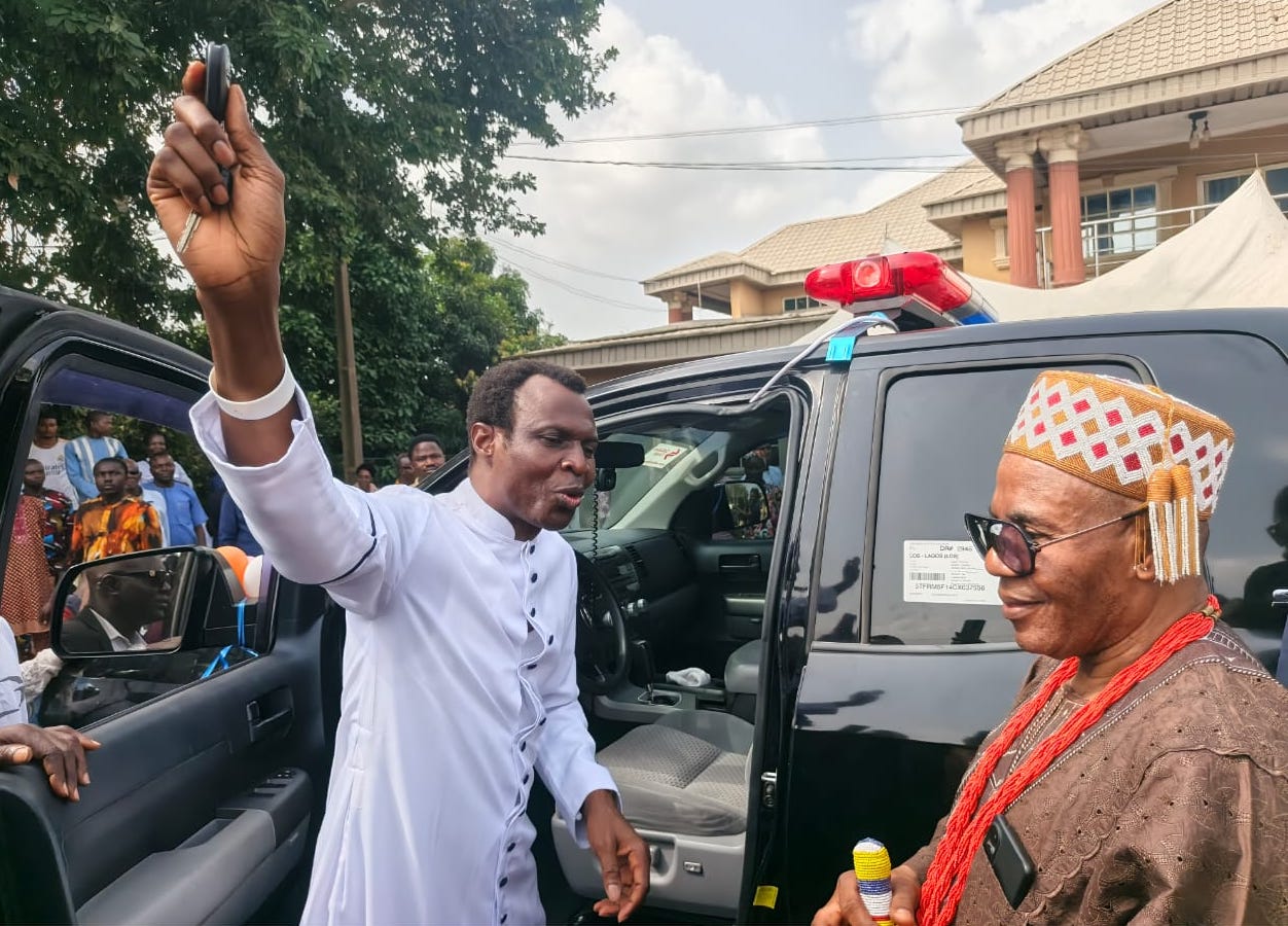 Prophet Olu Alo donates vehicles to Ekiti communities