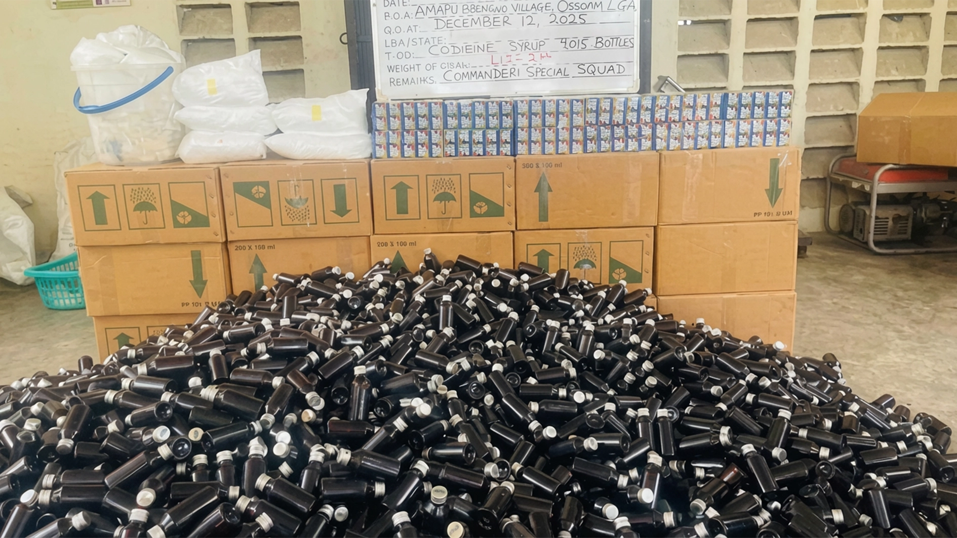 Seized illicit drugs