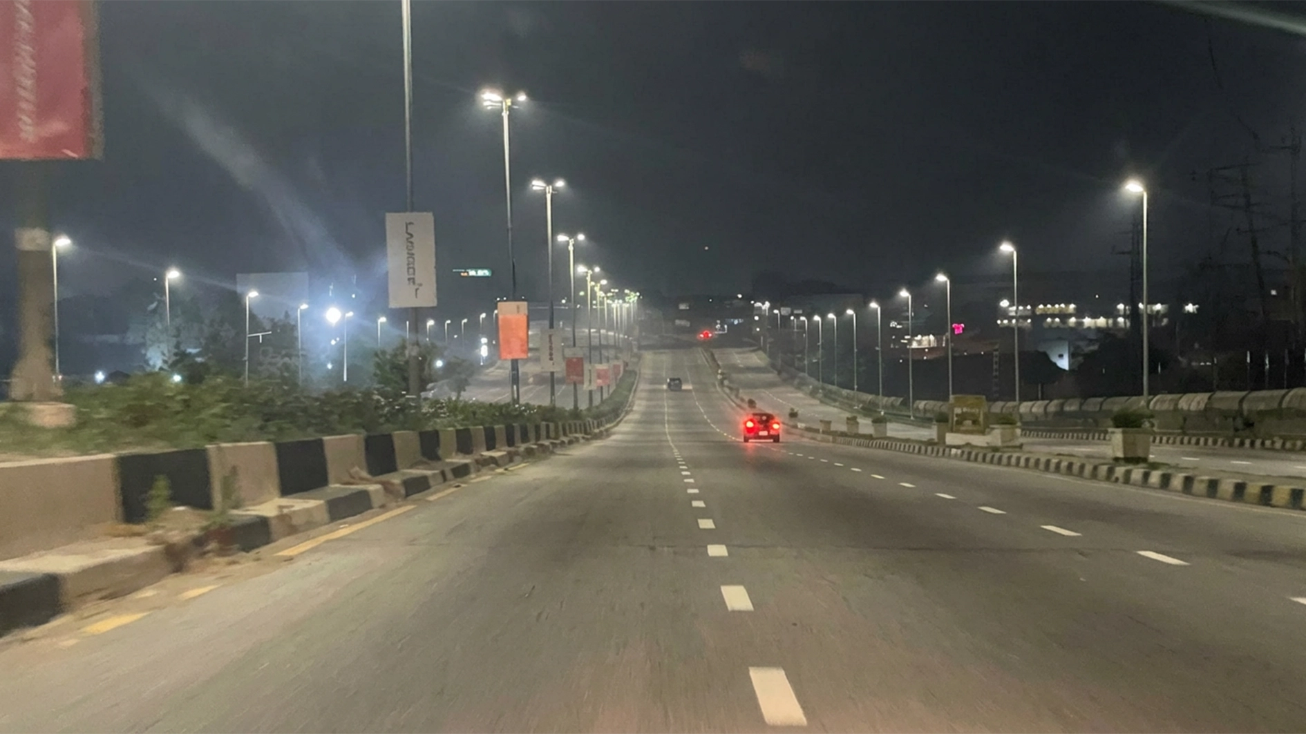 Solar lights along Gbagada–Oshodi Expressway PHOTO ENIOLA DANIEL