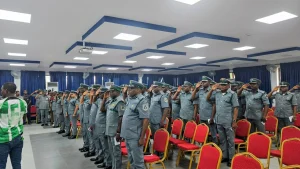 The Nigeria Customs Service (NCS) Ogun 1 Area Command, Idiroko has decorated over 50 newly-promoted officers