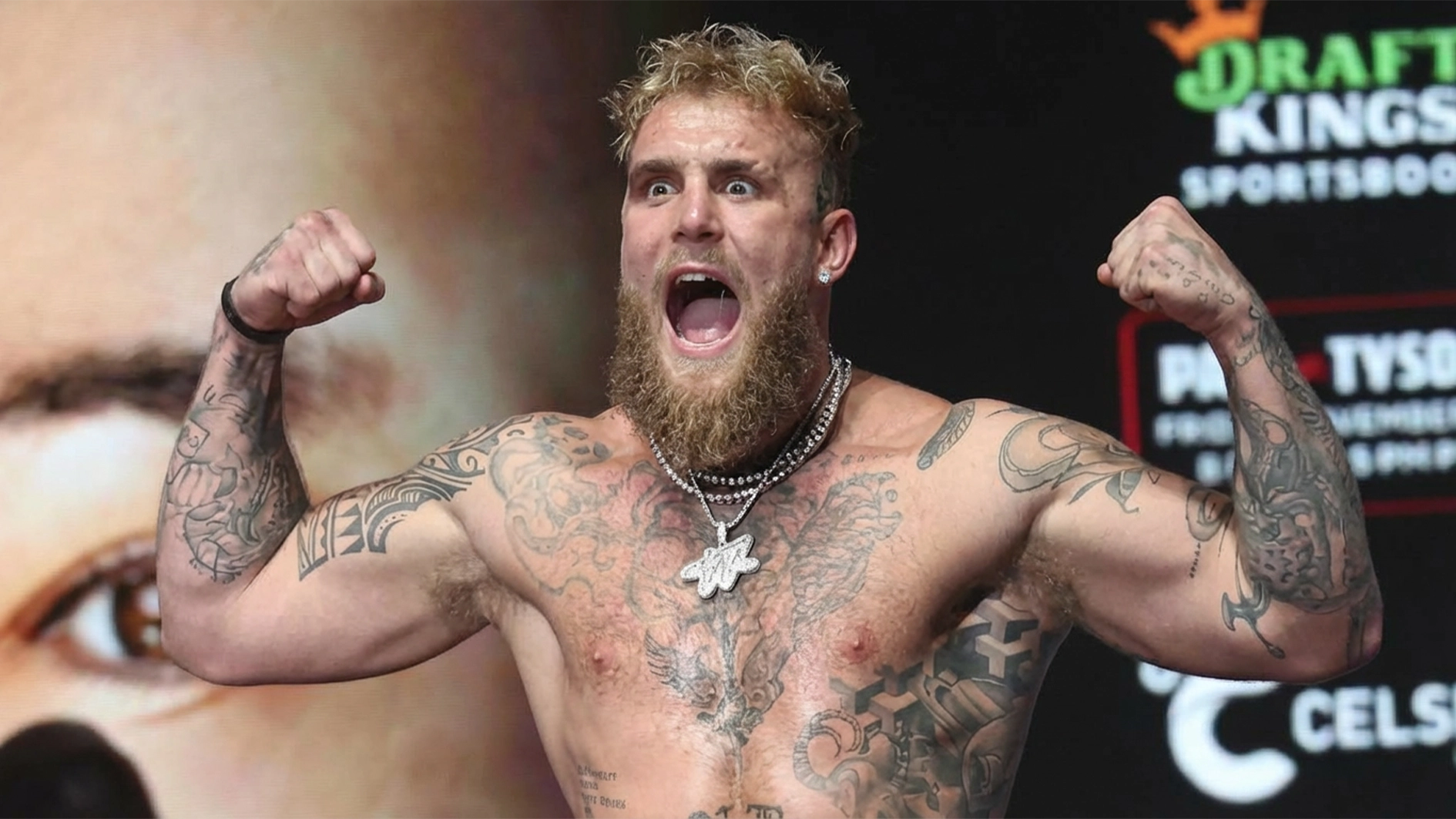 YouTuber Jake Paul celebrates after beating former world heavyweight champion, Mike Tyson by unanimous decision