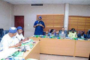 The Transport Commissioner, Olugbenga Dairo, defending the Ministry Budget Proposals before the Committee on Finance and Appropriation at the Assembly Complex, Oke-Mosan, Abeokuta