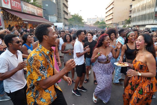 Nigerians celebrating Detty December on the street