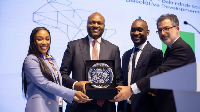 L – R.  Ijeoma Taylaur, ED & Chief Operating Officer, NSIA; Aminu Umar-Sadiq, MD & CEO, NSIA; Kolawole Owodunni, ED & Chief Investment Officer, NSIA; and Obaid Amrane, CEO, Ithmar Capital Morocco at the fourth Annual Meeting of the African Sovereign Investors Forum ( ASIF 2025) hosted by NSIA in Abuja