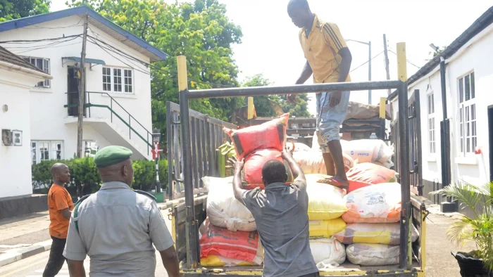 seized foreign parboiled rice