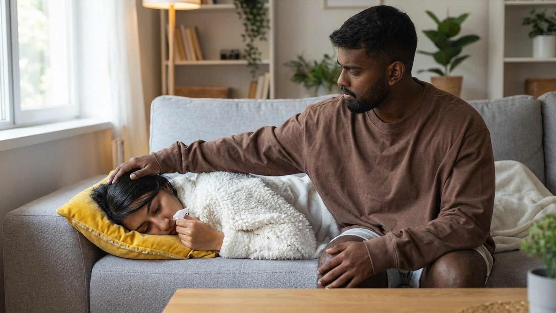 A woman with psotpartum depression