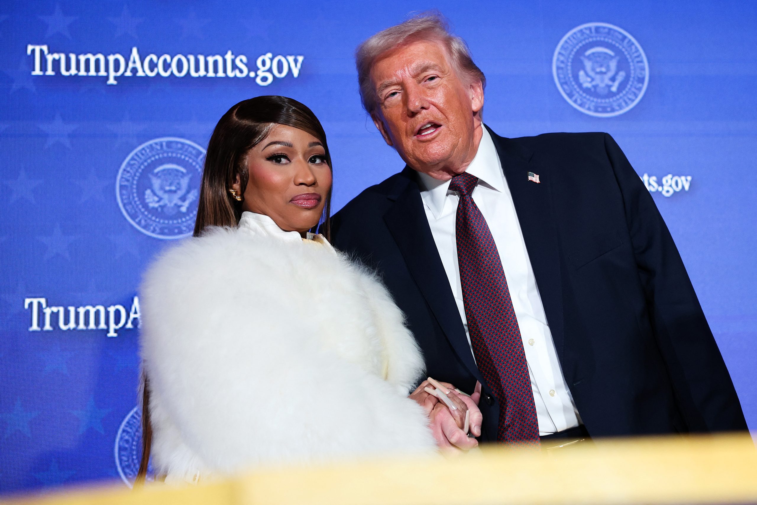 President Trump Delivers Remarks During The Treasury Department's Trump Accounts Summit At Andrew W. Mellon Auditorium