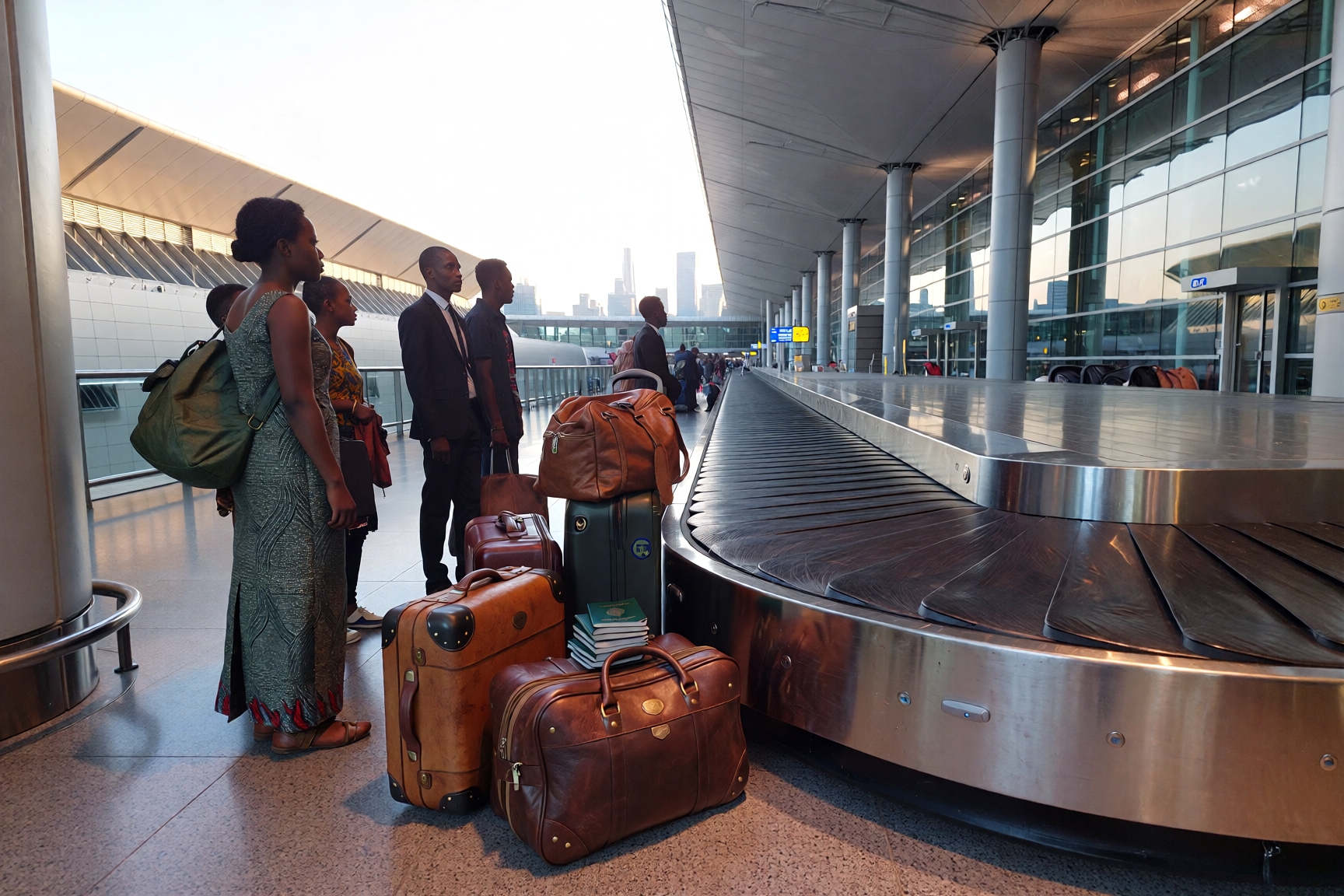 Africans at the airport