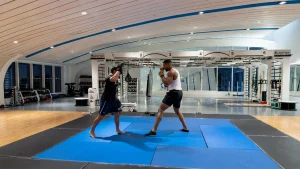Anthony Joshua trains