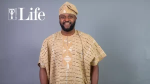 Femi Adebayo on the cover of Guardian Life Magazine.