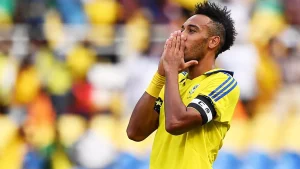 Gabon’s forward Pierre-Emerick Aubameyang (Photo by GABRIEL BOUYS AFP)