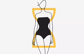 Hourglass body shape with defined waist and balanced curves, representing natural body proportions