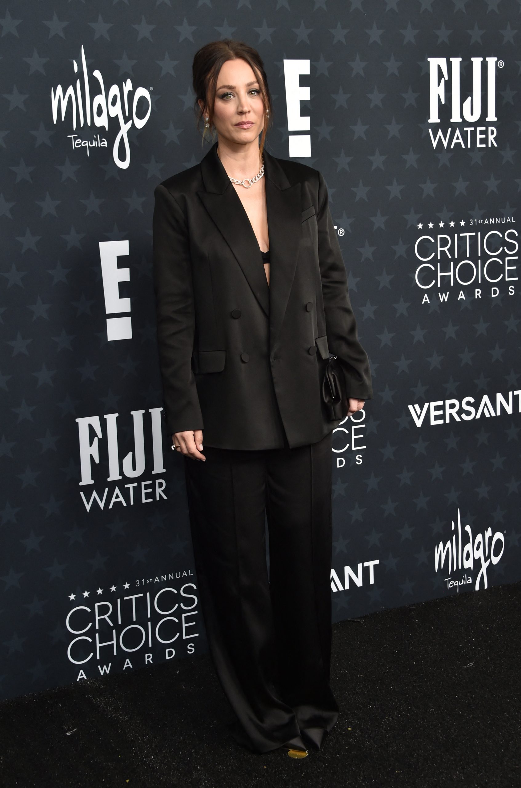 US actress Kaley Cuoco attends the 31st Annual Critics Choice Awards at Barker Hangar in Santa Monica, California, on January 4, 2026. (Photo by Chris Delmas / AFP)