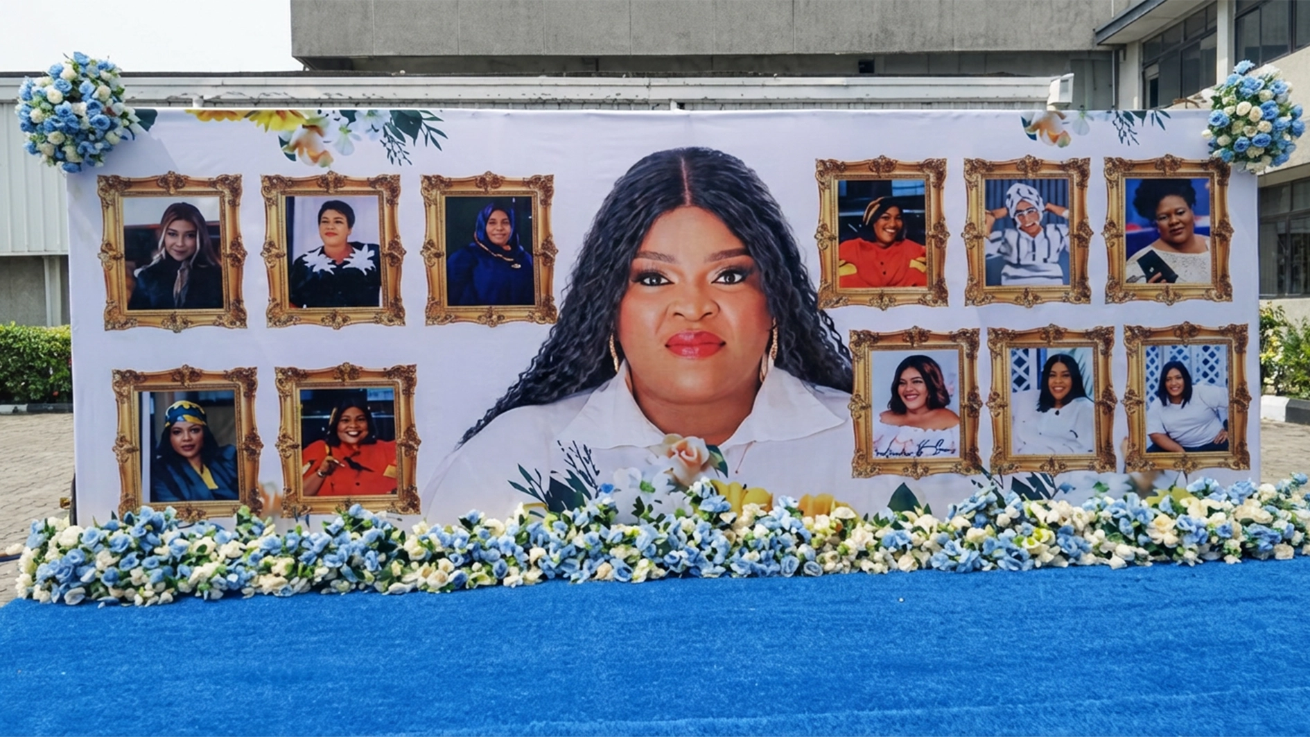 Memorial display for Allwell Ademola