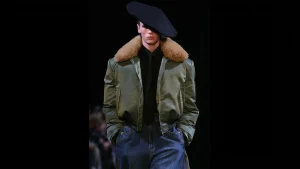 A model presents a creation by Juun.J for the Menswear Ready-to-wear Fall-Winter 2026/2027 collection as part of the Men Paris Fashion Week in Paris on January 23, 2026.  (Photo by ALAIN JOCARD / AFP)