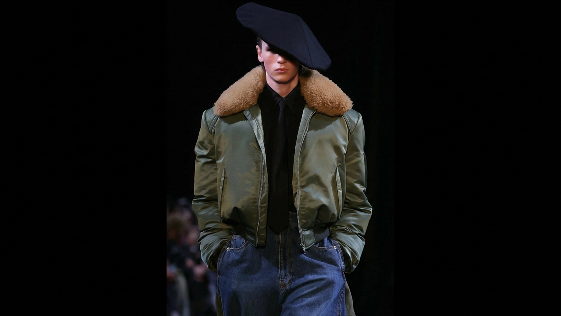 A model presents a creation by Juun.J for the Menswear Ready-to-wear Fall-Winter 2026/2027 collection as part of the Men Paris Fashion Week in Paris on January 23, 2026.  (Photo by ALAIN JOCARD / AFP)