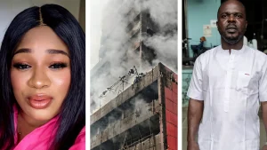 Mrs Obum, the burnt building and late husband