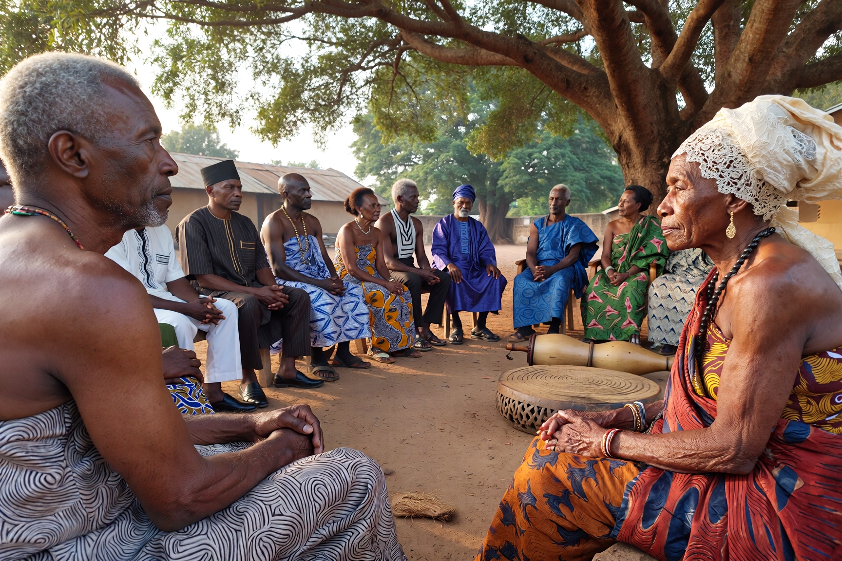 A group of people from a tribe in Africa
