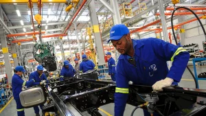 Production hall of a manufacturing company