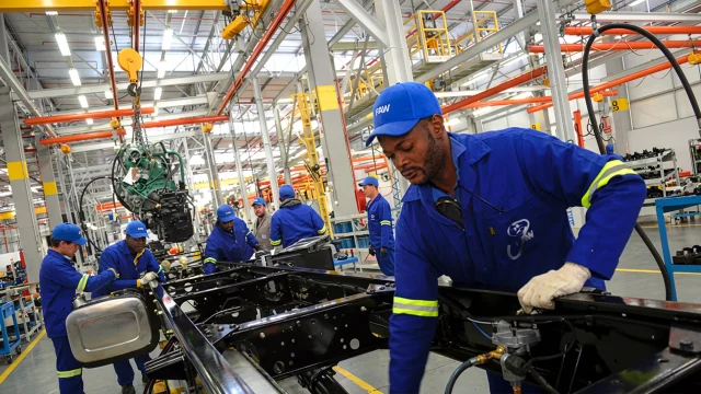 Production hall of a manufacturing company