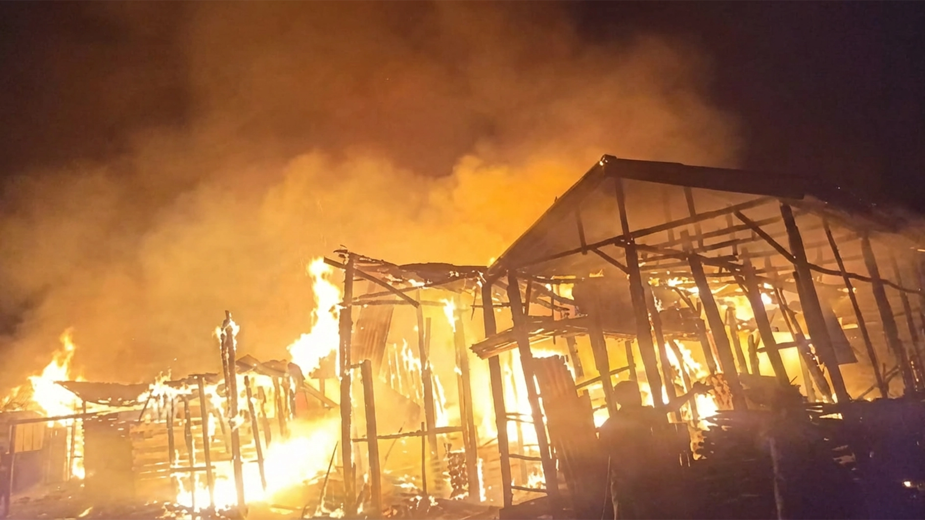 Scene of a fire outbreak