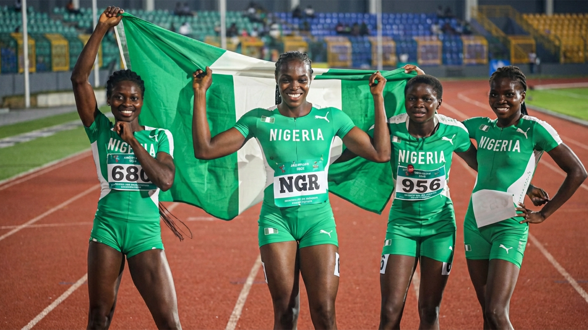 Some Nigerian athletes at Abeokuta 2025 African U18 & U20 Championships