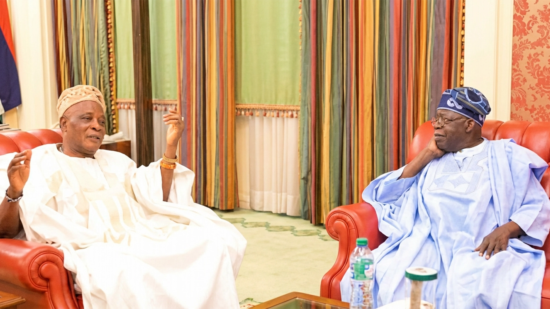 The Olubadan of Ibadanland, Oba Rasheed Ladoja and President Bola Tinubu