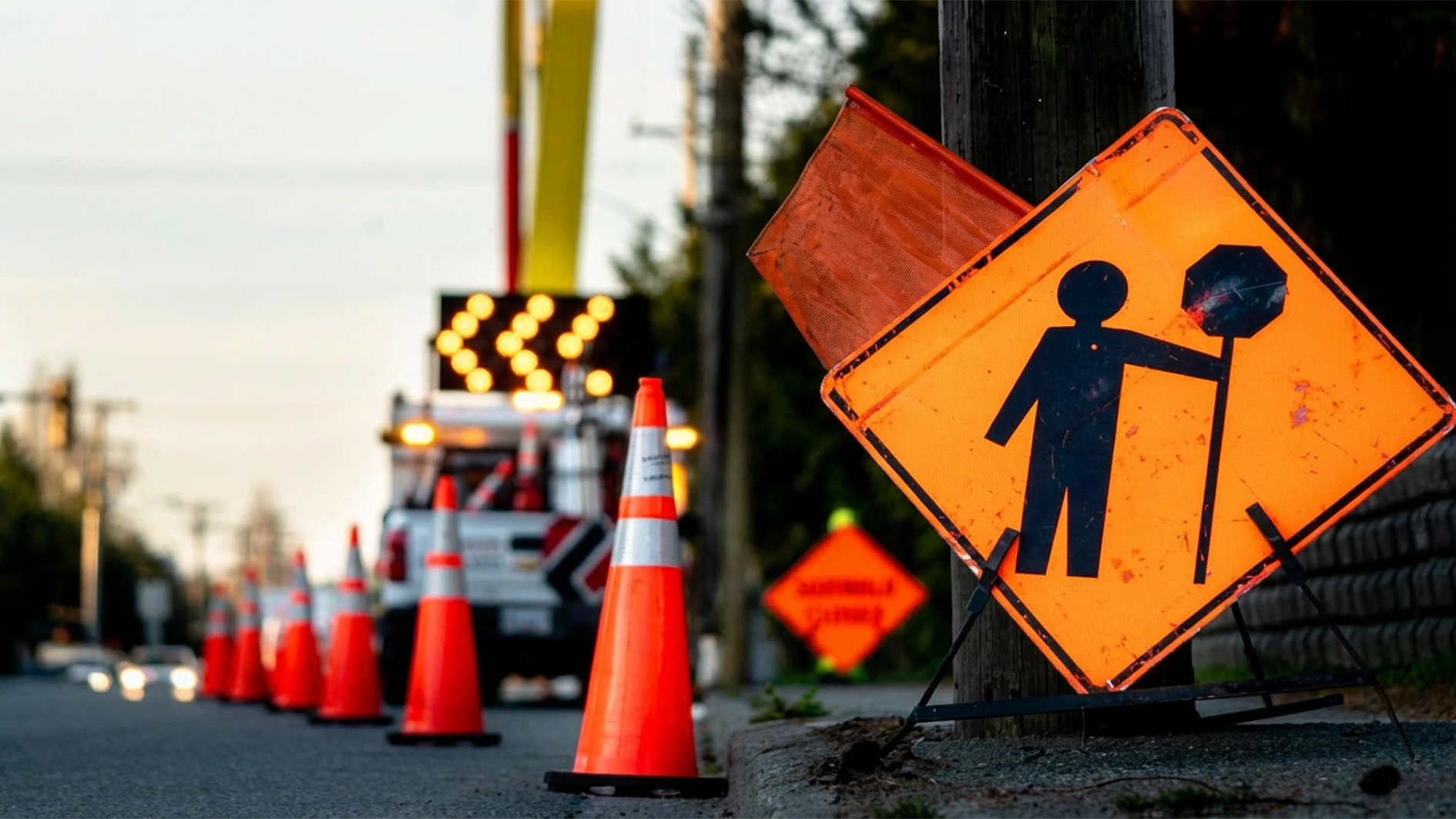 Traffic diversion.