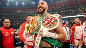 Tyson Fury knocked out Dillian Whyte in the sixth round to retain his WBC World Heavyweight Boxing title at Wembley Stadium.