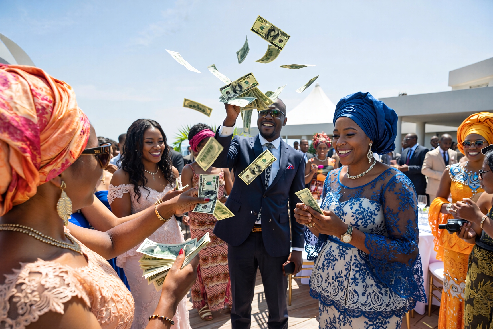 spraying dollars