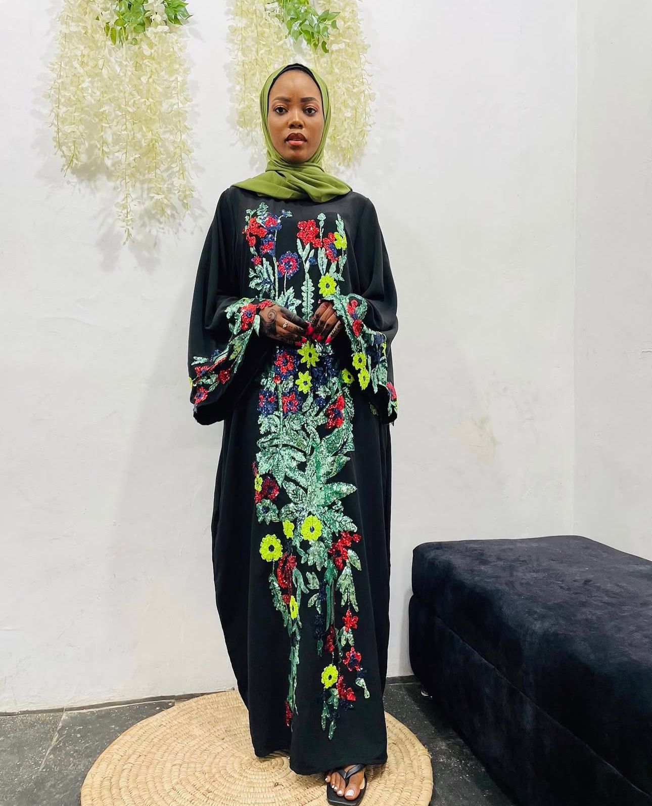 Black abaya from House of Anaum's collection by Lateefat Odunuga 