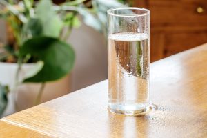 A glass of water