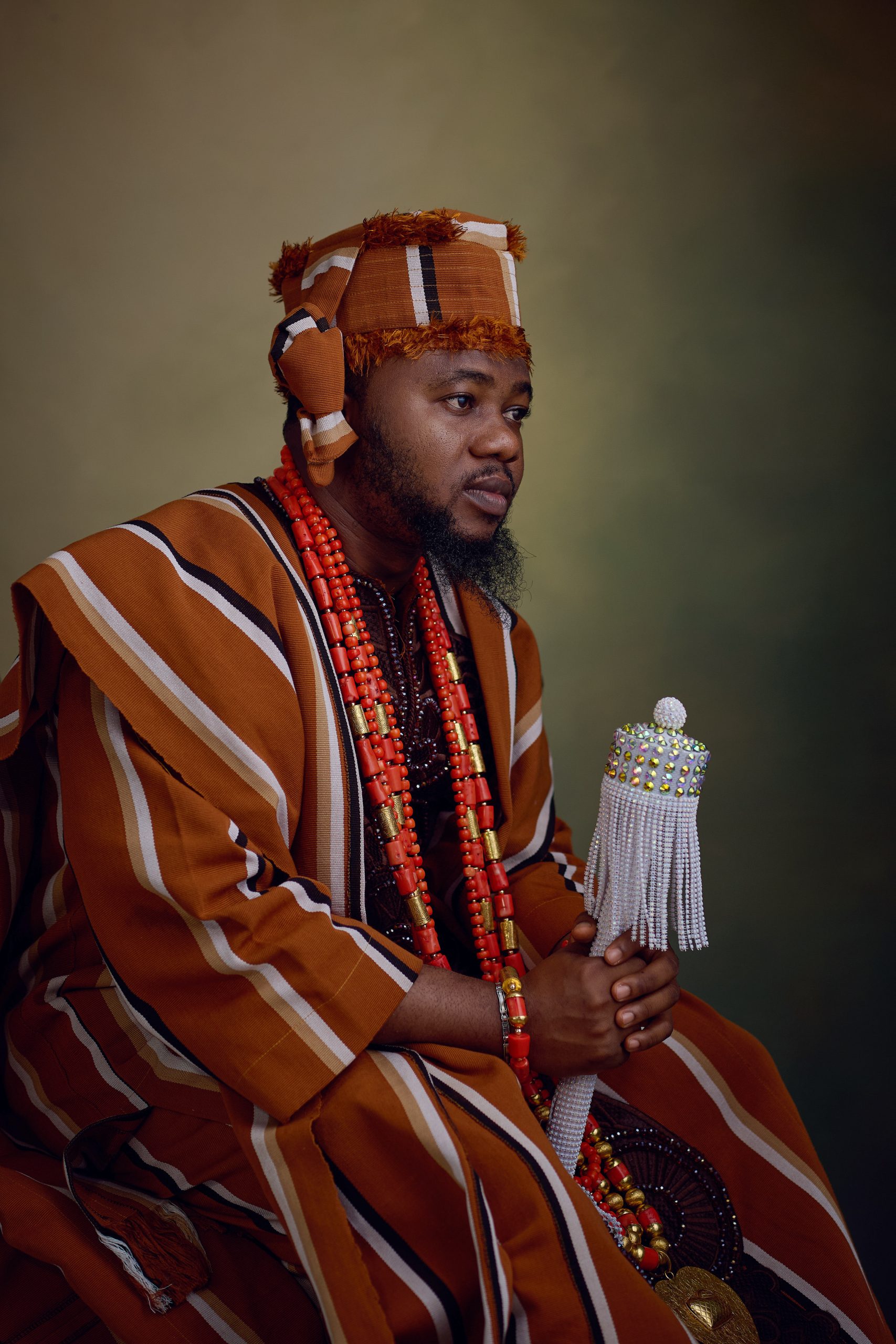 High Chief Olawale Abiodun Lawal Abinugbola, photographed by Fasanmi Afolabi (@folastag), styled by Simi Teds Bespoke