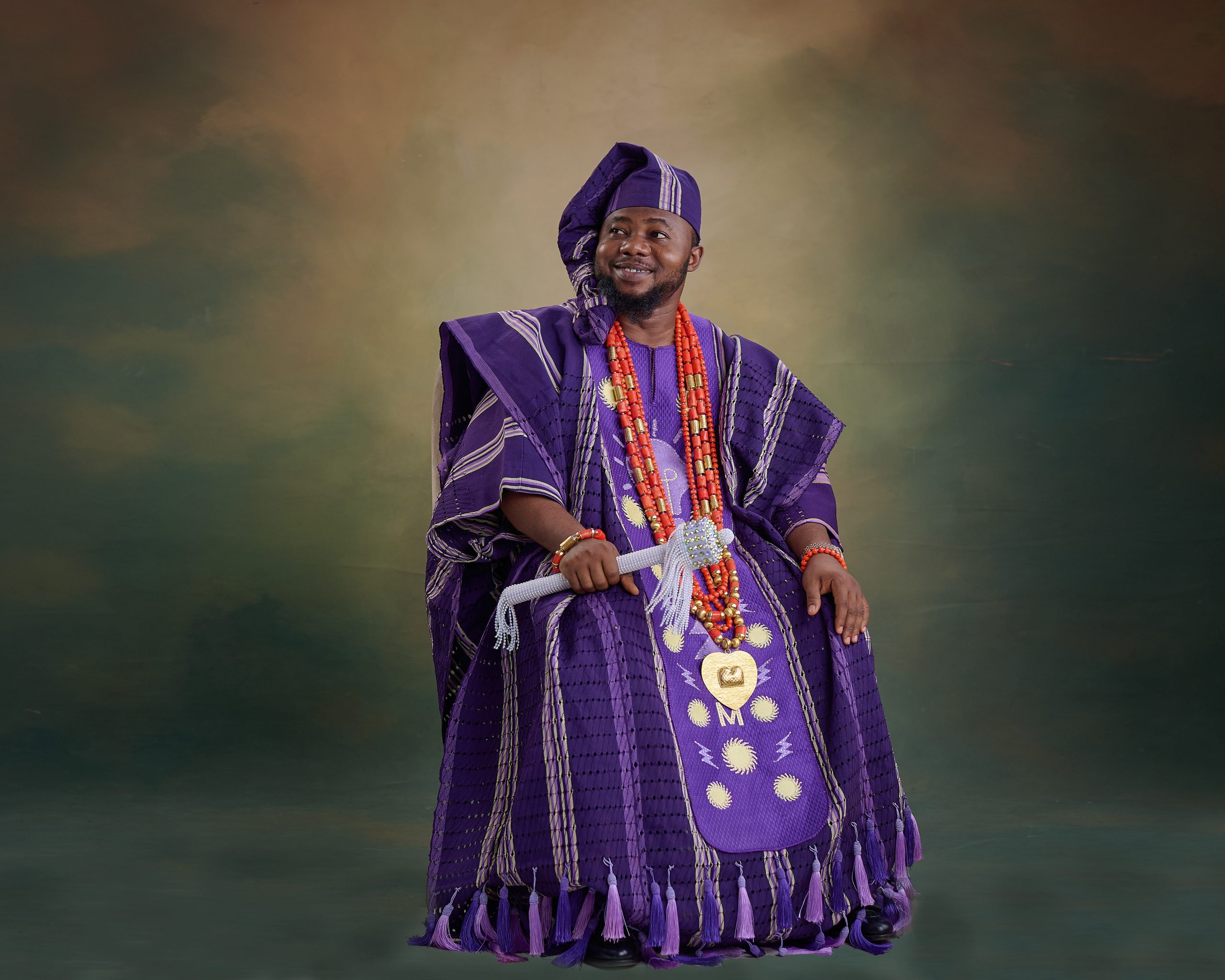 High Chief Olawale Abiodun Lawal Abinugbola, photographed by Fasanmi Afolabi (@folastag), styled by Simi Teds Bespoke